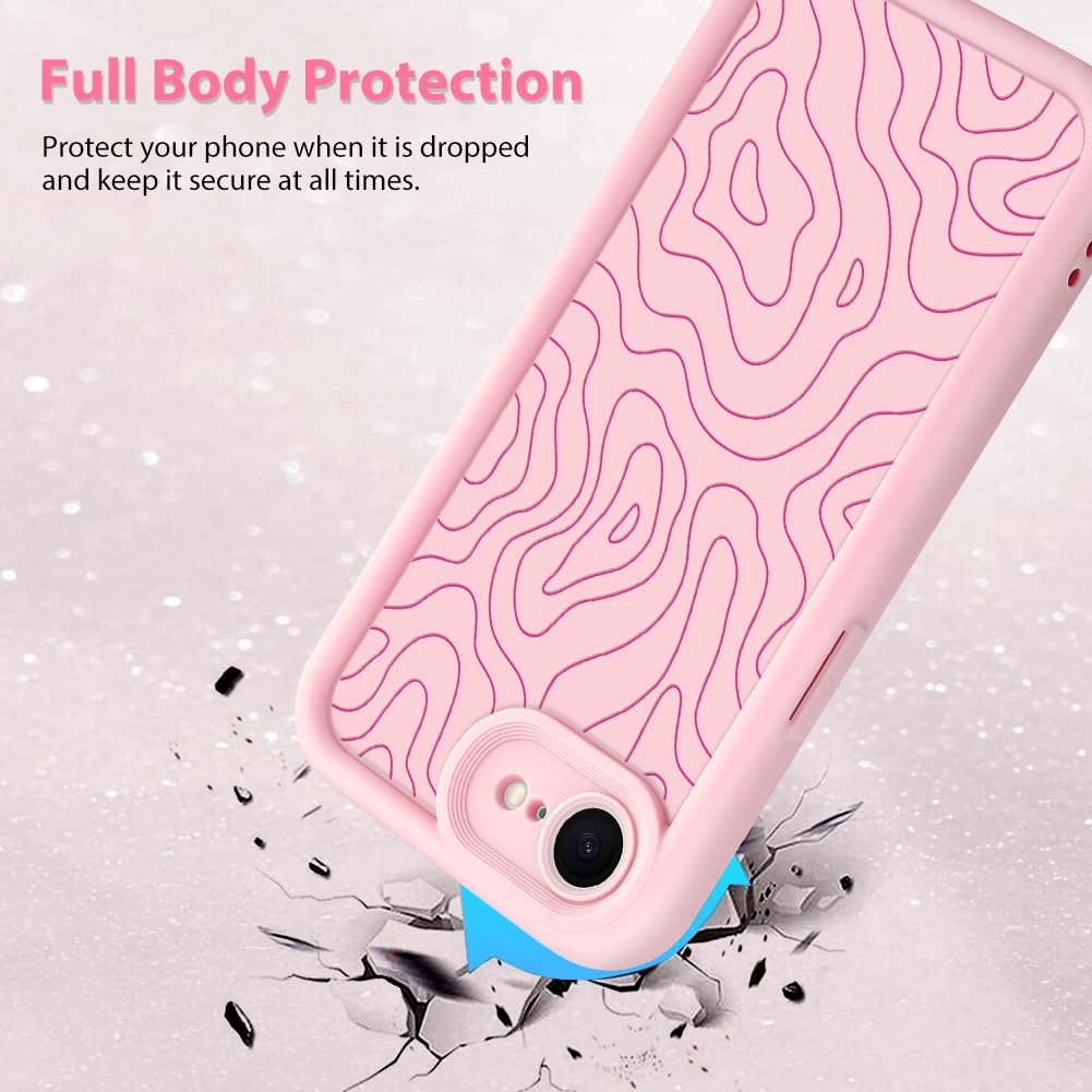 Foto 3 pulgar | Funda De Teléfono Mzelq Para Iphone 16e De Silicona A Prueba De Golpes, Color Rosa - Venta Internacional.