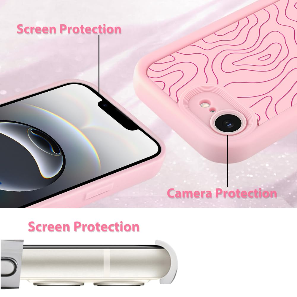 Foto 5 pulgar | Funda De Teléfono Mzelq Para Iphone 16e De Silicona A Prueba De Golpes, Color Rosa - Venta Internacional.