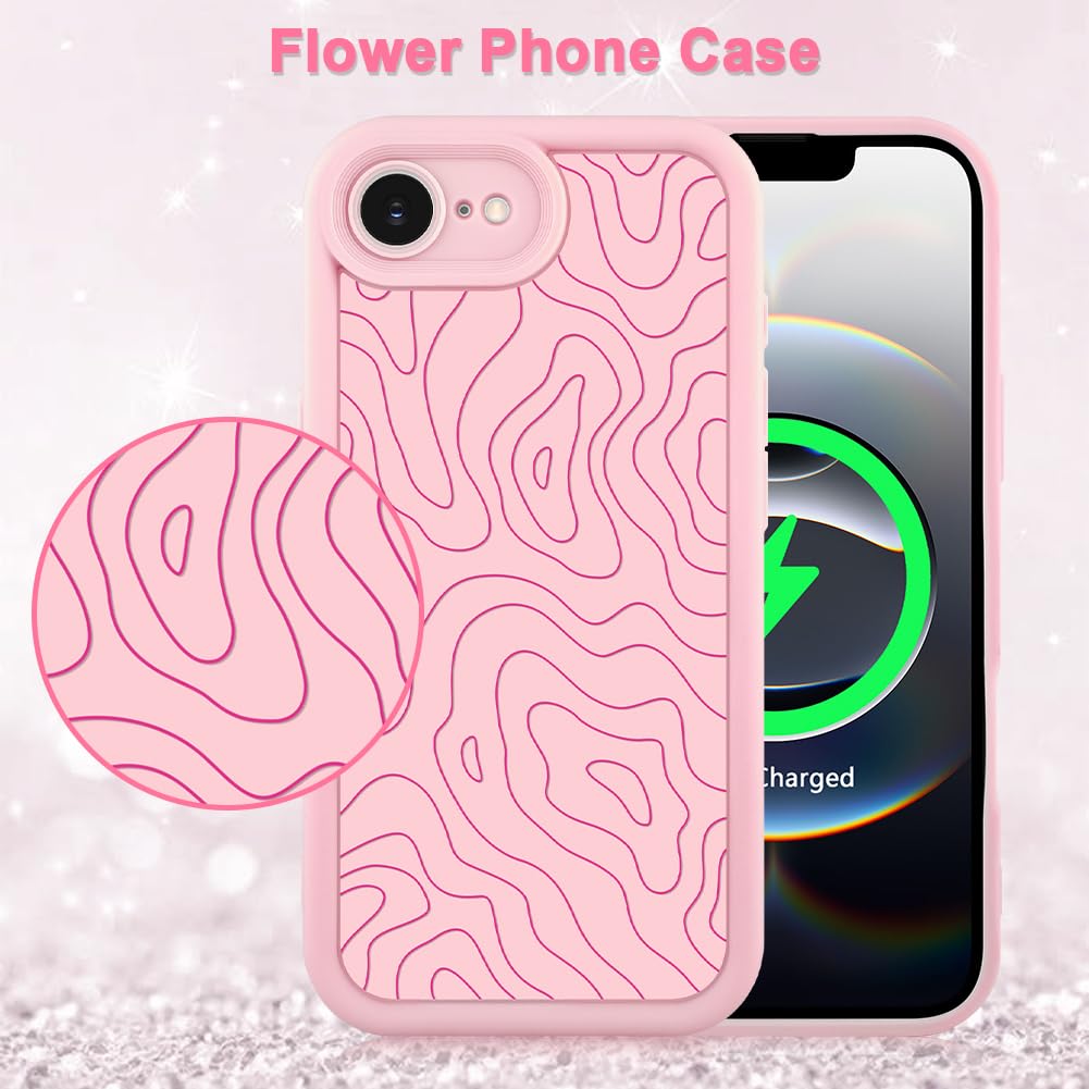 Foto 6 pulgar | Funda De Teléfono Mzelq Para Iphone 16e De Silicona A Prueba De Golpes, Color Rosa - Venta Internacional.