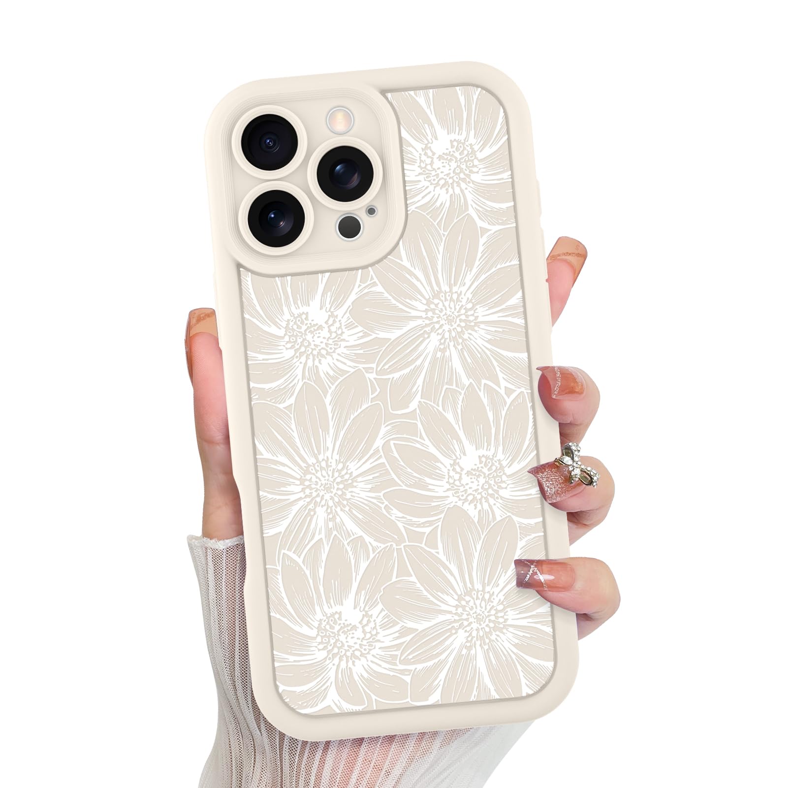 Foto 2 pulgar | Funda De Teléfono Mzelq Para Iphone 16 Pro Max Silicone Sunflower - Venta Internacional.