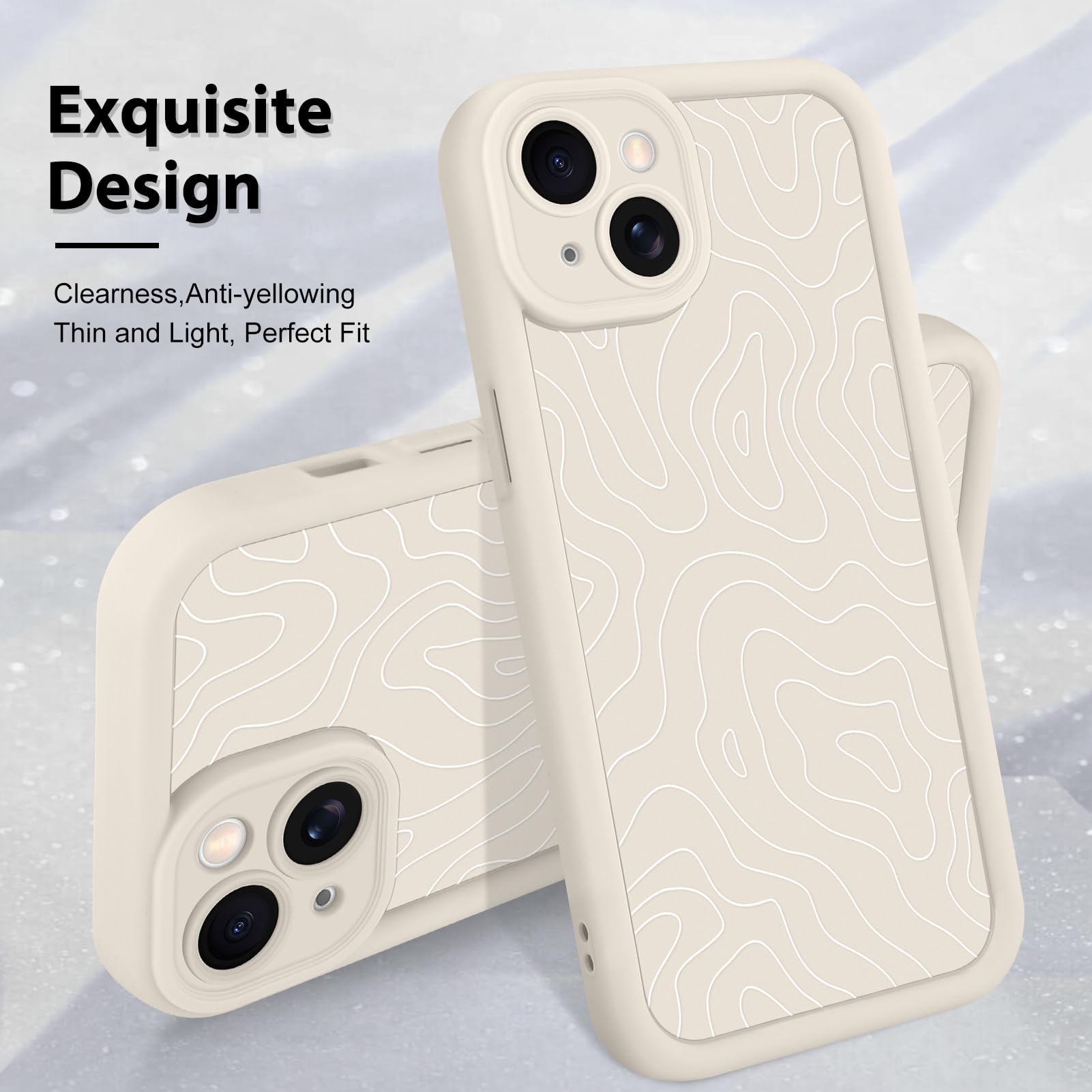 Foto 4 pulgar | Funda De Teléfono Mzelq Para Iphone 14 Pro De Silicona A Prueba De Golpes - Blanca - Venta Internacional.