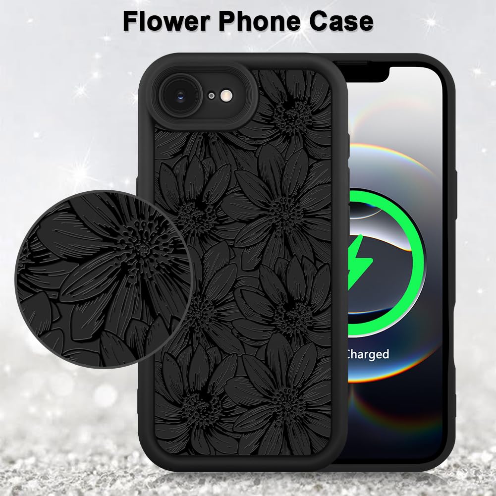 Foto 5 | Funda De Teléfono Mzelq Para Iphone 16e De Silicona Con Estampado De Girasoles - Venta Internacional.