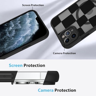 Foto 5 | Funda De Teléfono Kanghar Con Estética Mate A Cuadros Para Iphone 11 Pro Max - Venta Internacional.