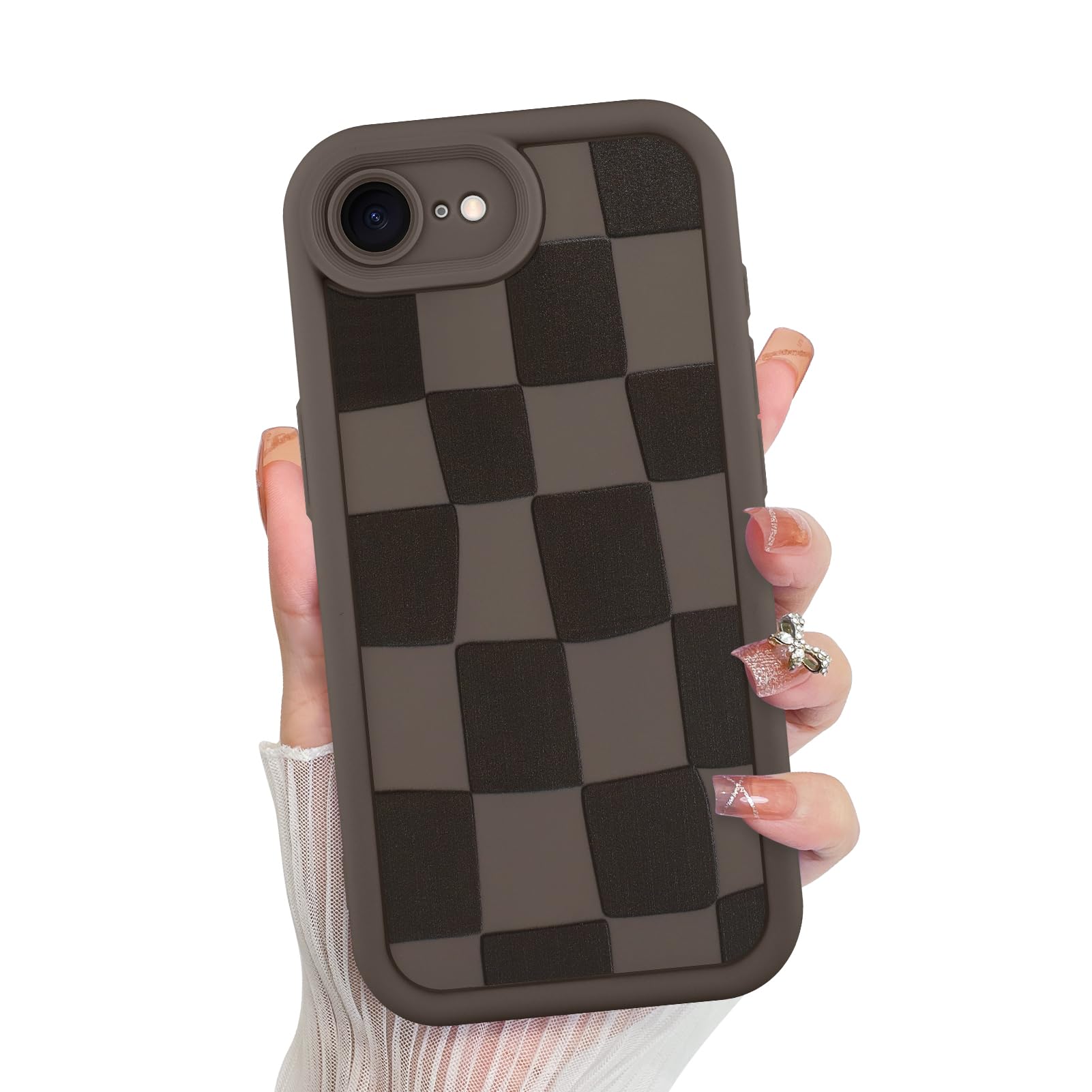 Foto 2 pulgar | Funda De Teléfono Kanghar Compatible Con Iphone 16e De Silicona, Color Marrón - Venta Internacional.