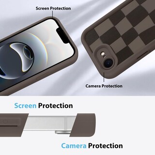 Foto 5 | Funda De Teléfono Kanghar Compatible Con Iphone 16e De Silicona, Color Marrón - Venta Internacional.