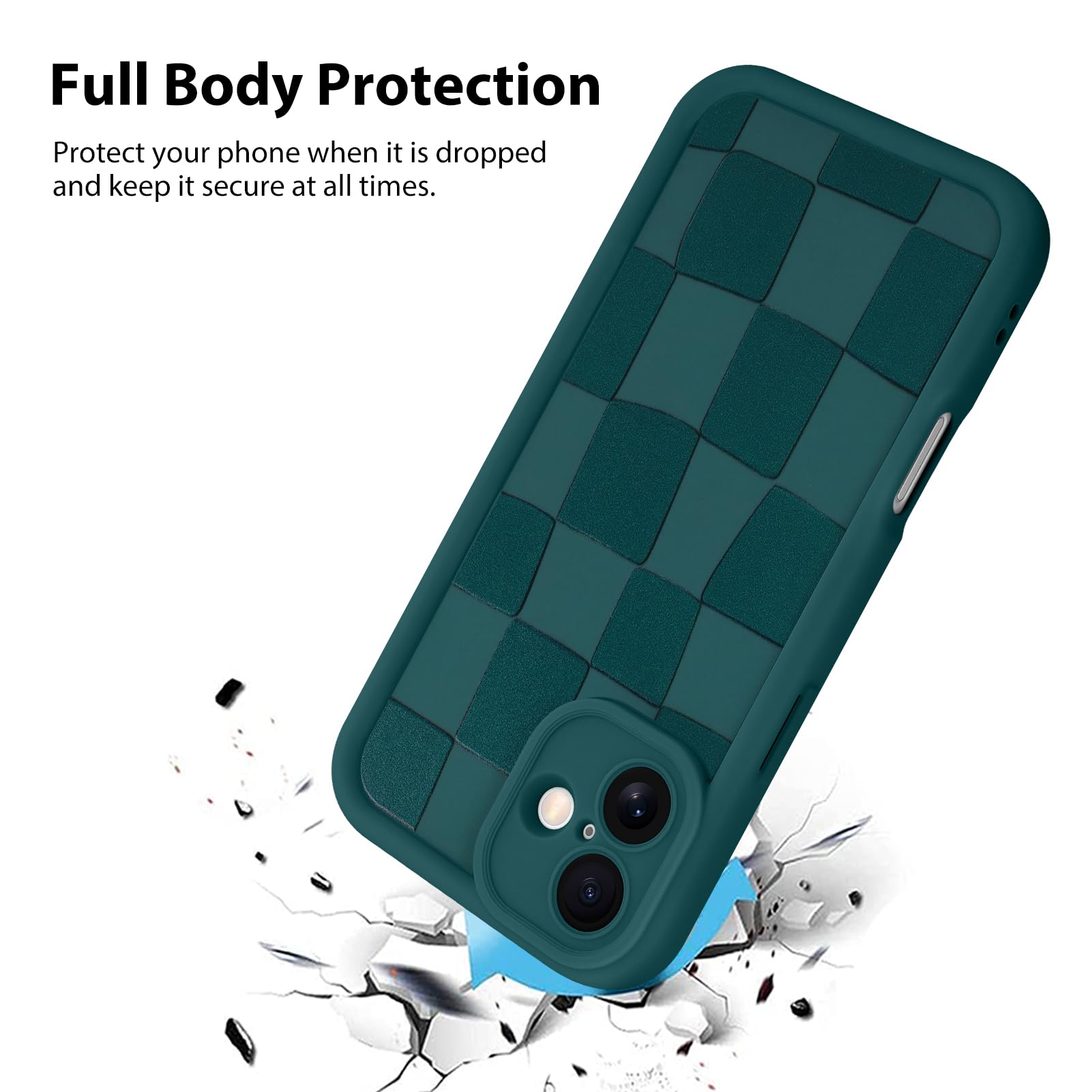 Foto 3 pulgar | Funda De Teléfono Kanghar Compatible Con Iphone 16, Silicona, Color Verde - Venta Internacional.