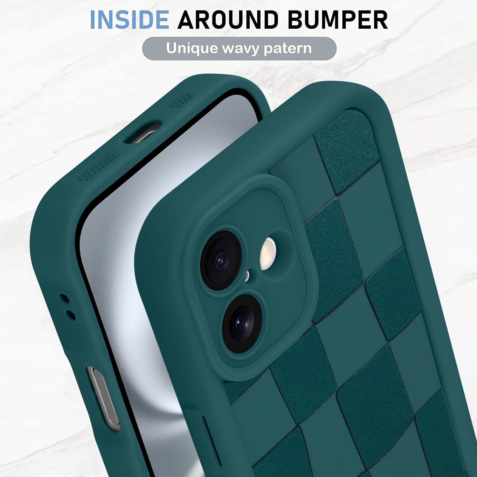 Foto 5 pulgar | Funda De Teléfono Kanghar Compatible Con Iphone 16, Silicona, Color Verde - Venta Internacional.
