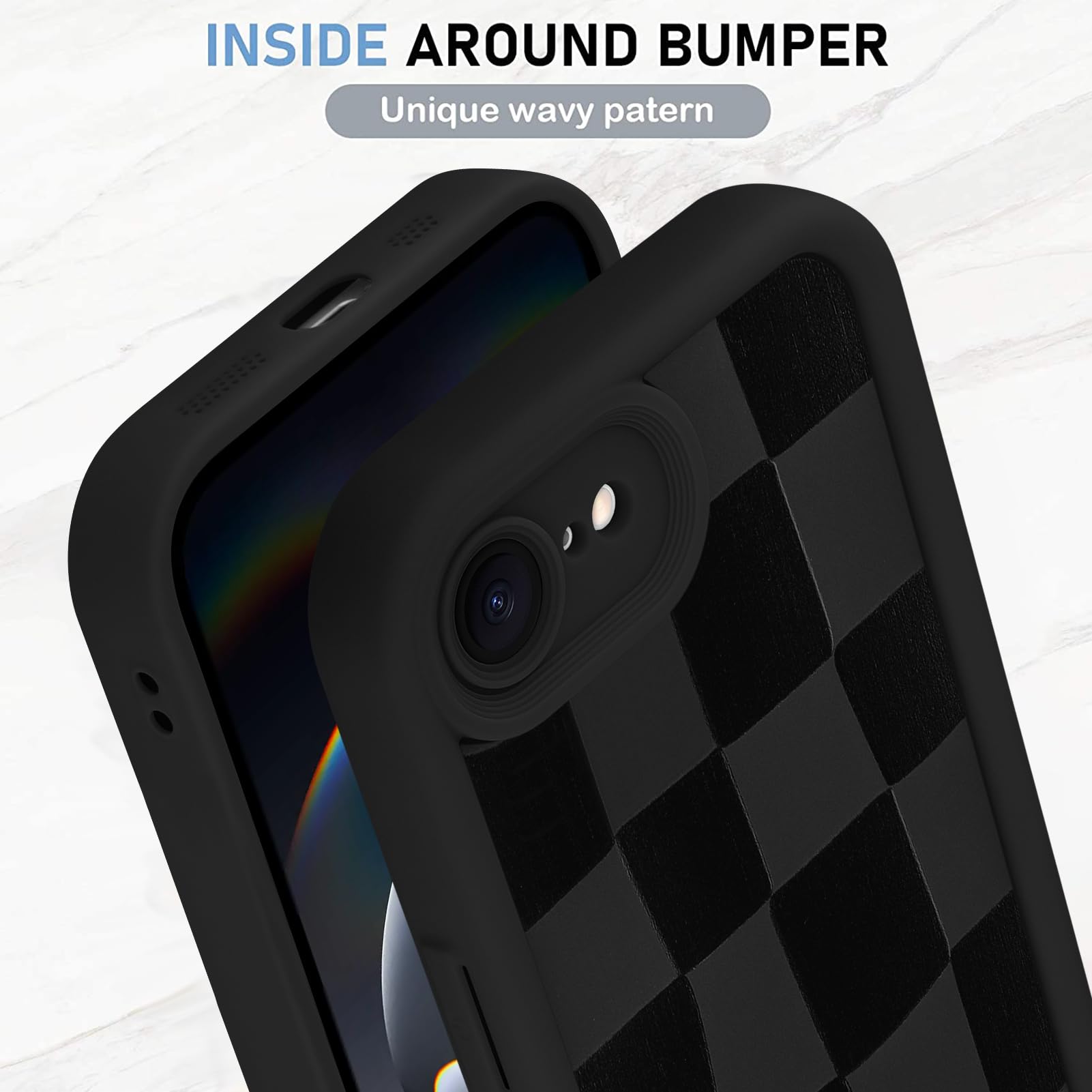 Foto 5 pulgar | Funda De Teléfono Kanghar Compatible Con Iphone 16e De Silicona Negra - Venta Internacional.