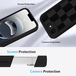 Foto 5 | Funda De Teléfono Kanghar Compatible Con Iphone 16e De Silicona Negra - Venta Internacional.