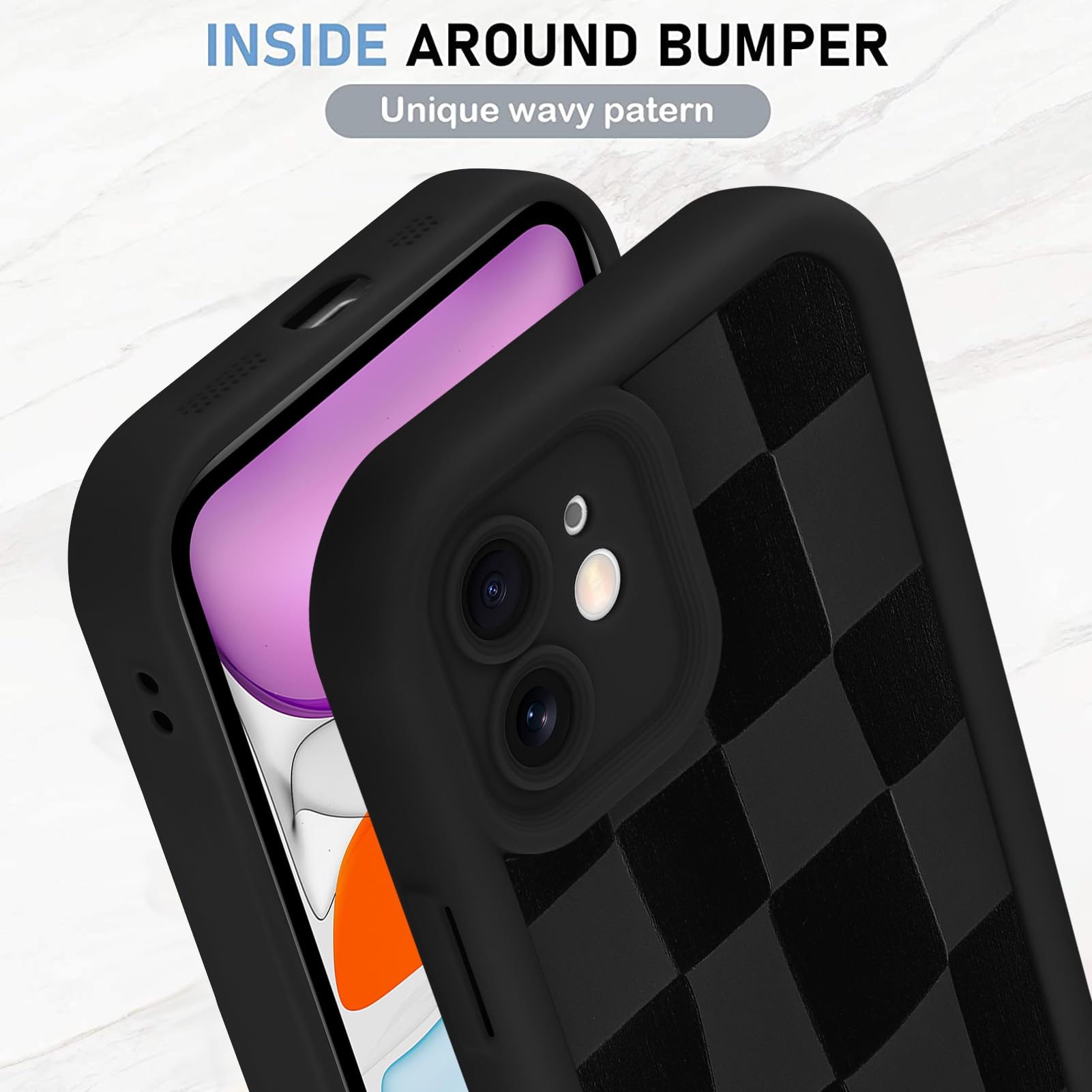 Foto 5 pulgar | Funda De Teléfono Kanghar Compatible Con Iphone 11 De Silicona Negra - Venta Internacional.