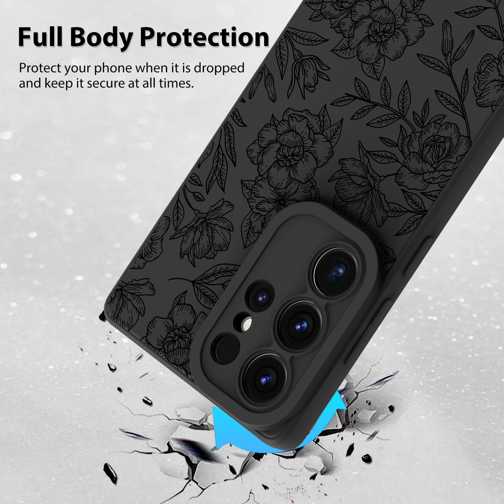 Foto 3 pulgar | Funda De Teléfono Mzelq Con Estampado Floral De Silicona Para Samsung Galaxy S25 Ultra - Venta Internacional.