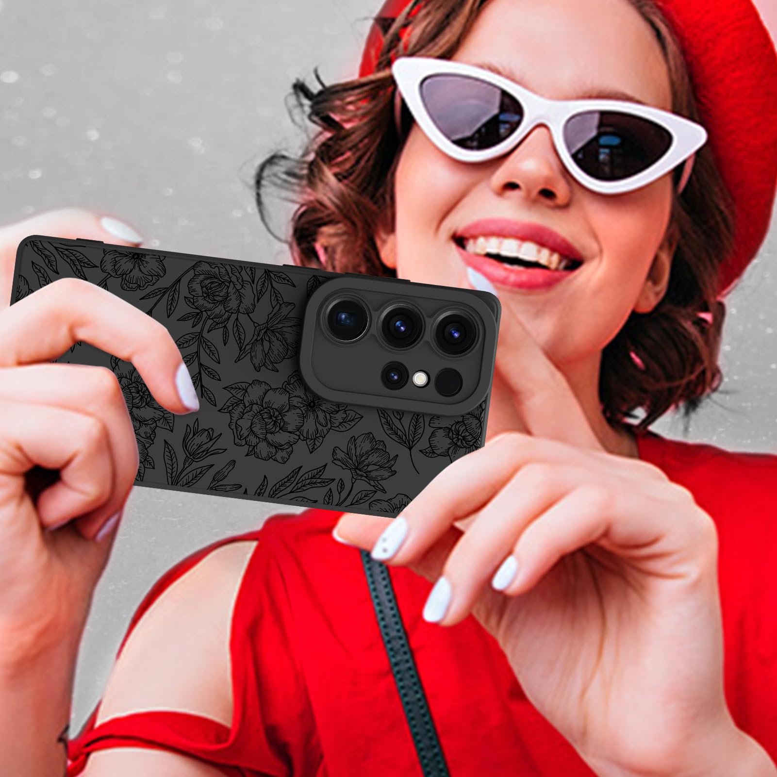 Foto 7 pulgar | Funda De Teléfono Mzelq Con Estampado Floral De Silicona Para Samsung Galaxy S25 Ultra - Venta Internacional.