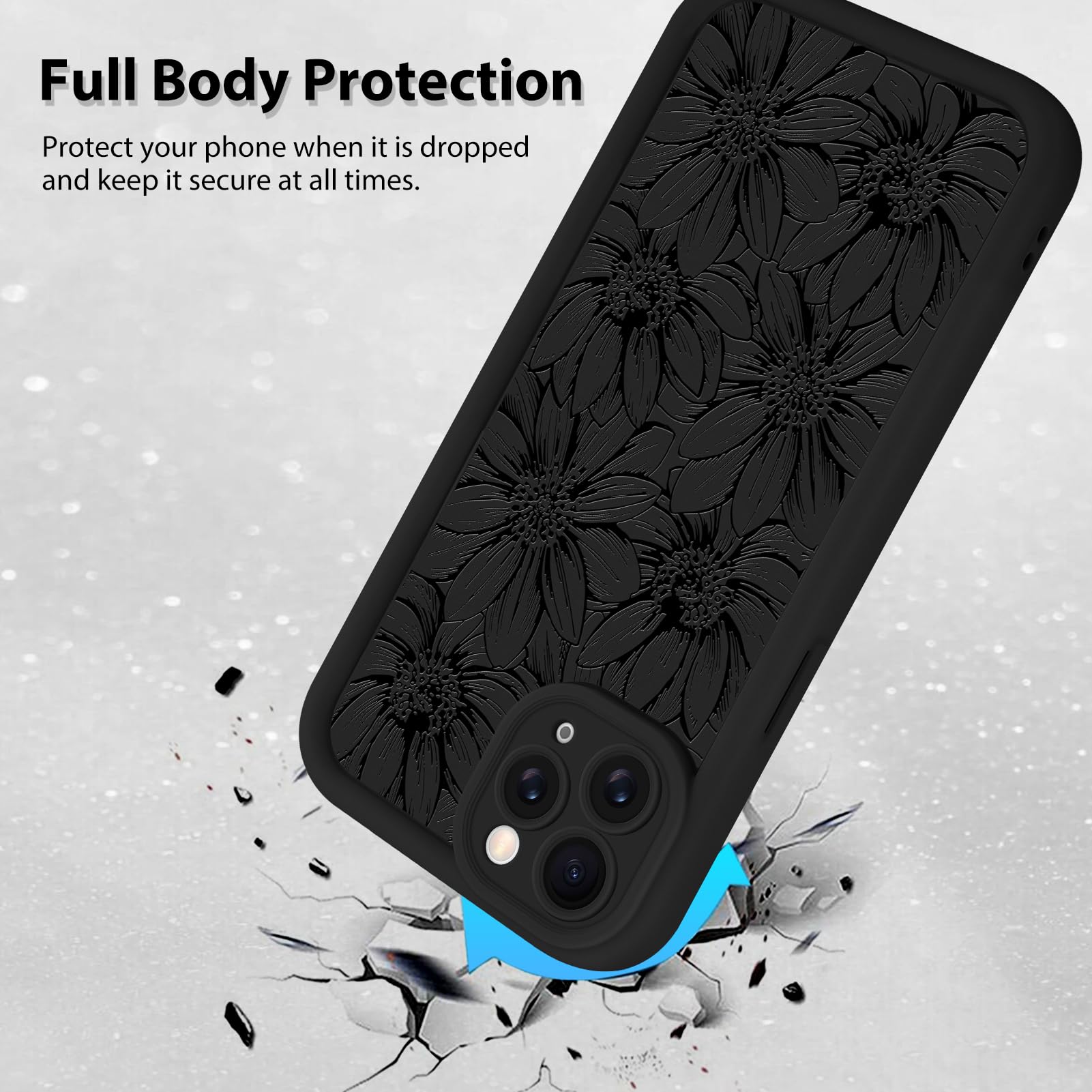 Foto 3 pulgar | Funda De Teléfono Mzelq Para Iphone 11 Pro Max Silicone Sunflower - Venta Internacional.