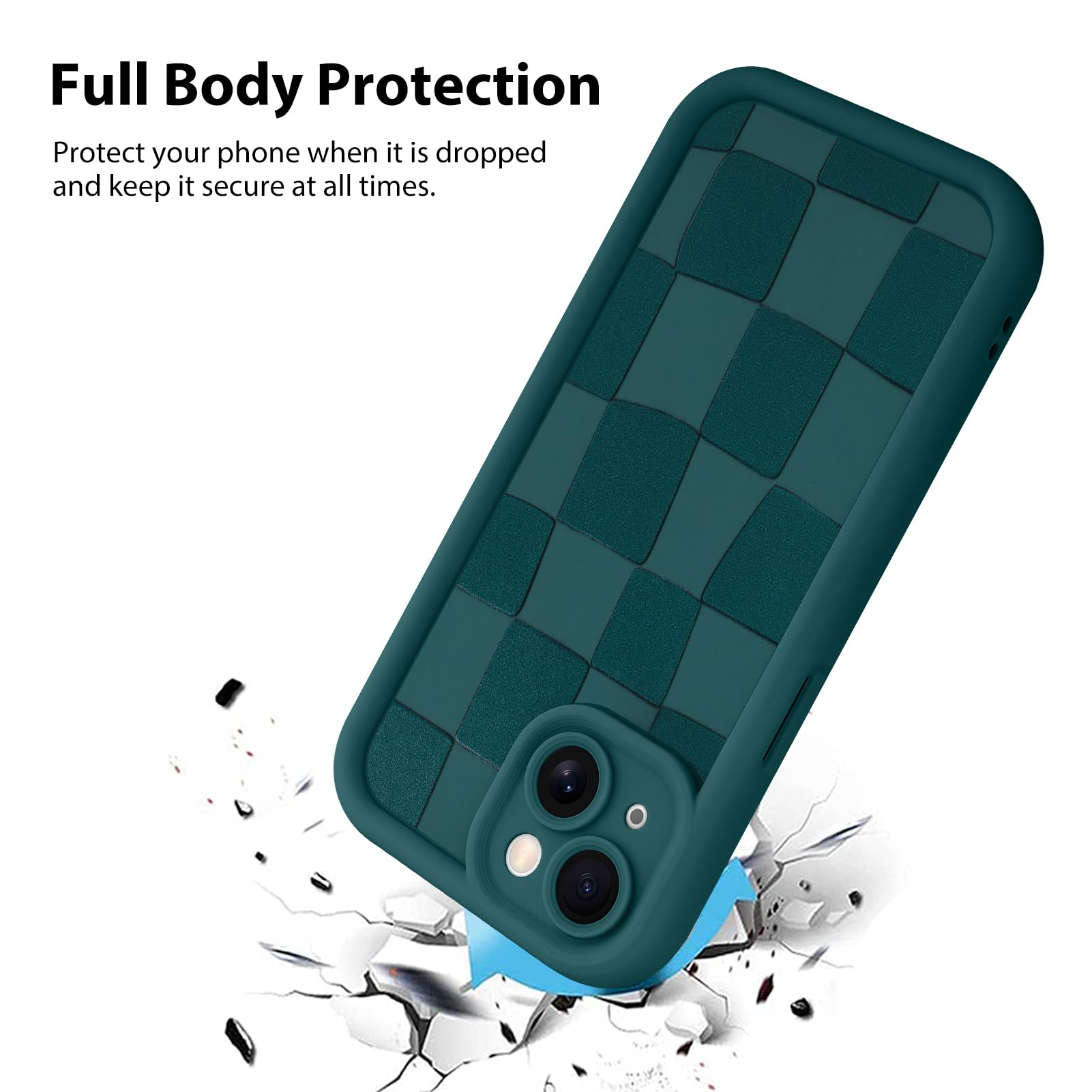 Foto 2 | Funda De Teléfono Kanghar Compatible Con Iphone 15, Silicona, Color Verde - Venta Internacional.