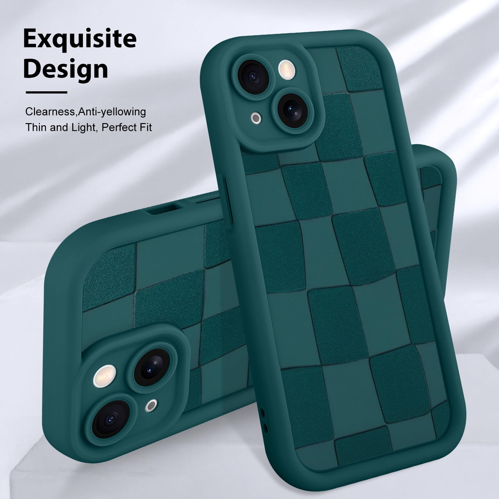 Foto 3 | Funda De Teléfono Kanghar Compatible Con Iphone 15, Silicona, Color Verde - Venta Internacional.