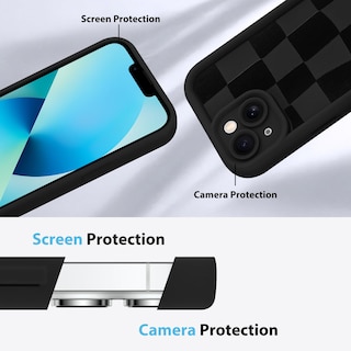 Foto 5 | Funda De Teléfono Kanghar Compatible Con Iphone 13 De Silicona Negra - Venta Internacional.