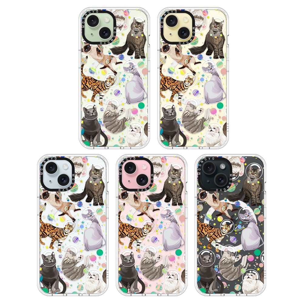 Foto 4 pulgar | Funda De Teléfono Mosnovo Para Iphone 15 Plus/iphone 14 Plus Space Cat - Venta Internacional.