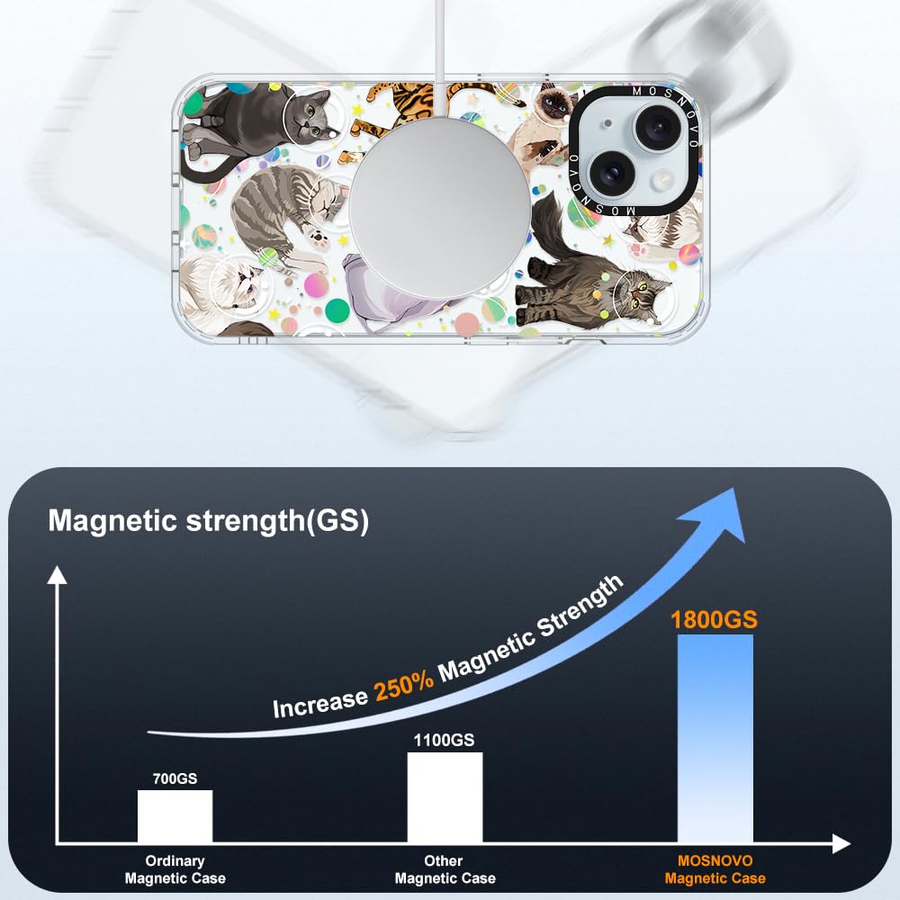Foto 5 pulgar | Funda De Teléfono Mosnovo Para Iphone 15 Plus/iphone 14 Plus Space Cat - Venta Internacional.