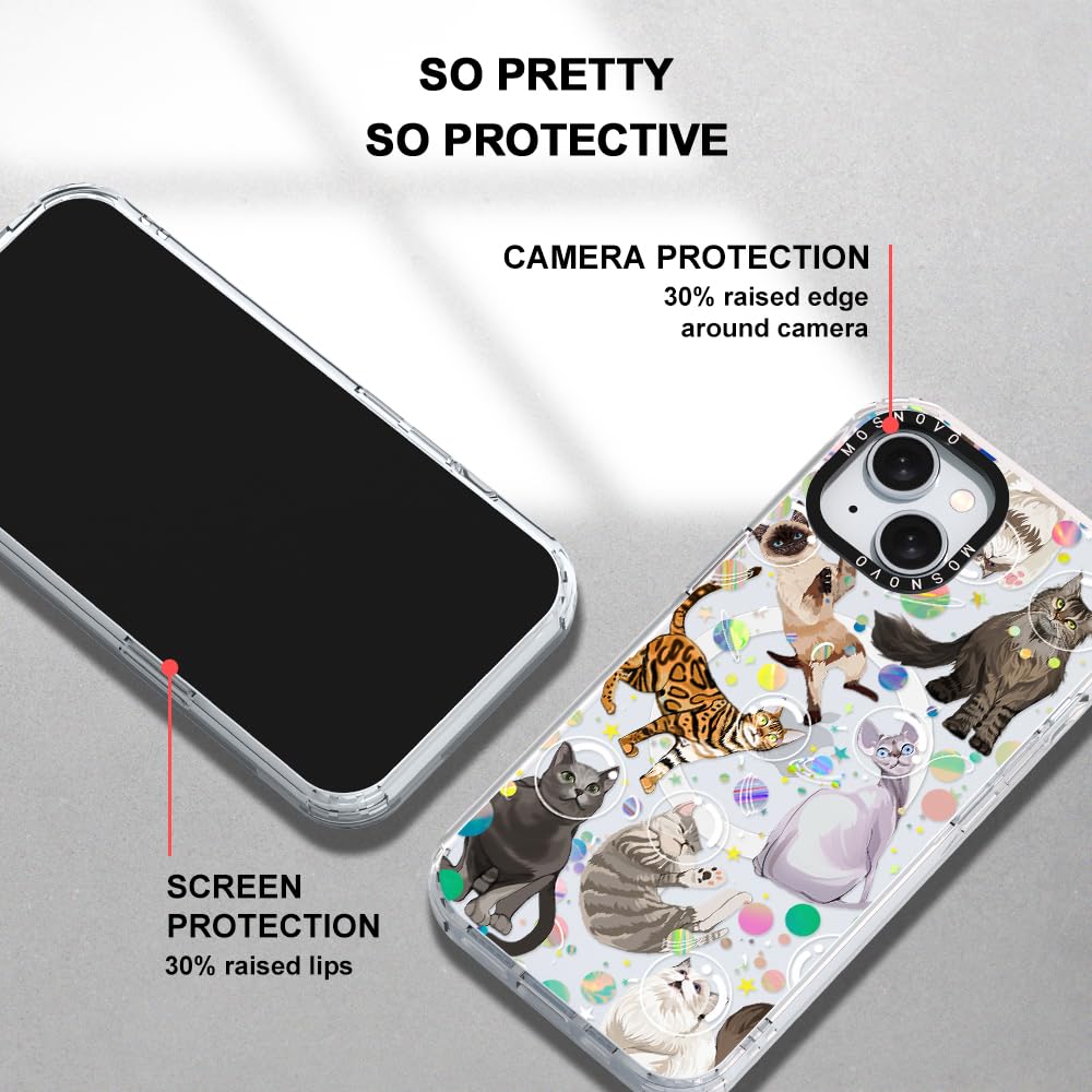 Foto 7 pulgar | Funda De Teléfono Mosnovo Para Iphone 15 Plus/iphone 14 Plus Space Cat - Venta Internacional.