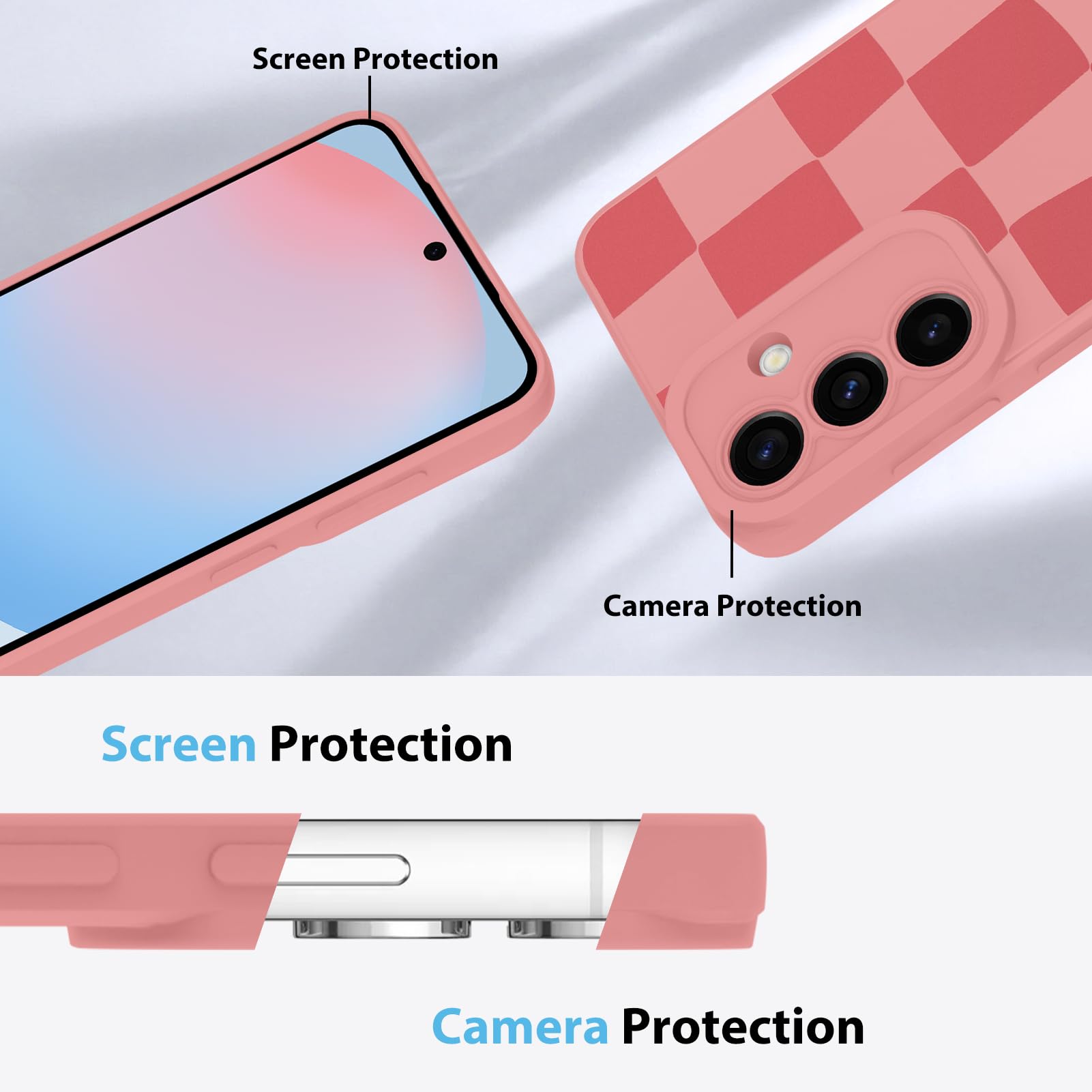 Foto 6 pulgar | Funda De Teléfono Kanghar Compatible Con Samsung Galaxy S24 Fe, Color Rosa - Venta Internacional.