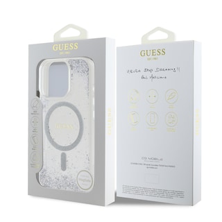 Foto 8 | Funda Original Guess Brillantina Magsafe Para Iphone 16 Pro Max - Plata