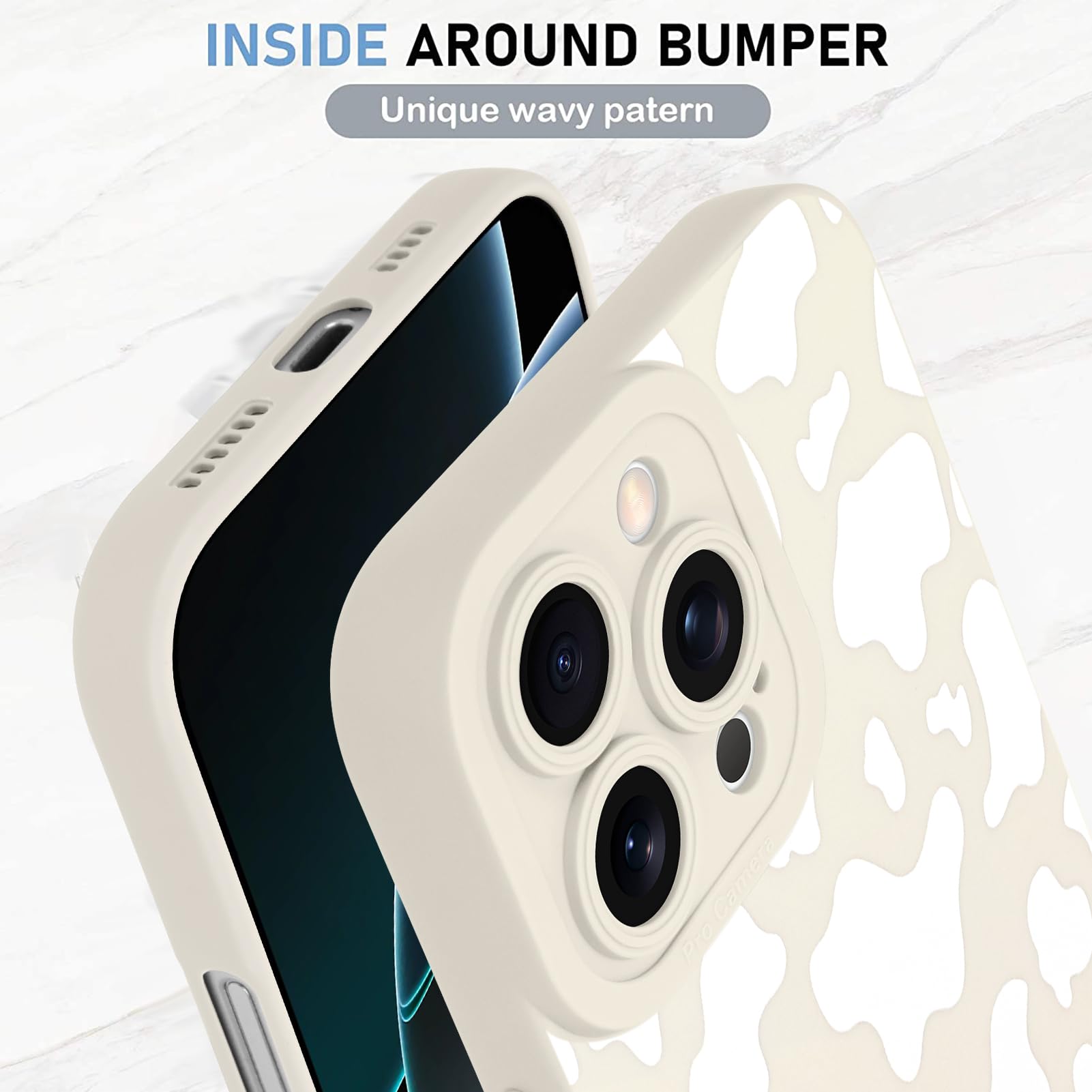Foto 5 pulgar | Funda De Teléfono Kanghar Compatible Con Iphone 16 Pro Max - Blanca - Venta Internacional.