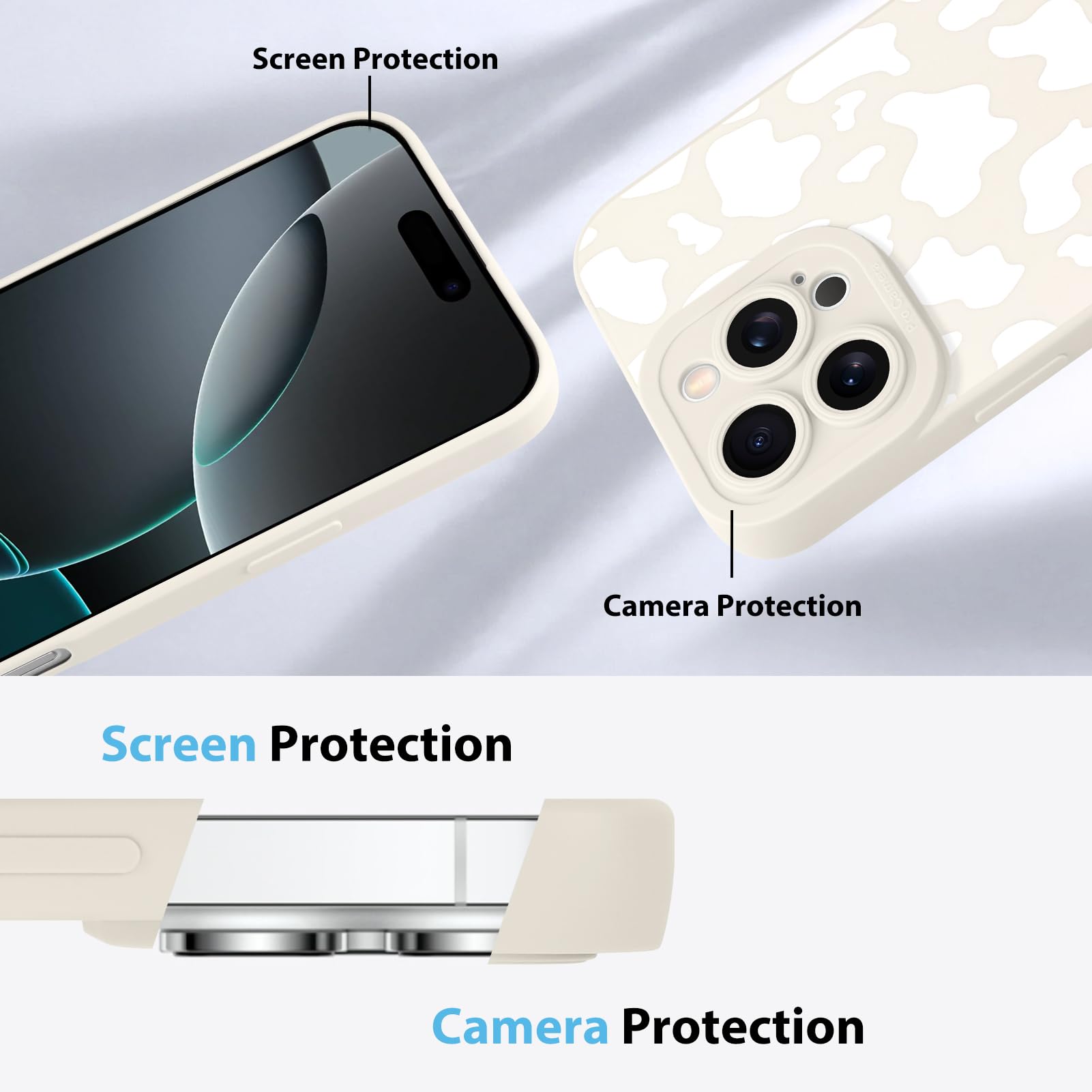 Foto 6 pulgar | Funda De Teléfono Kanghar Compatible Con Iphone 16 Pro Max - Blanca - Venta Internacional.