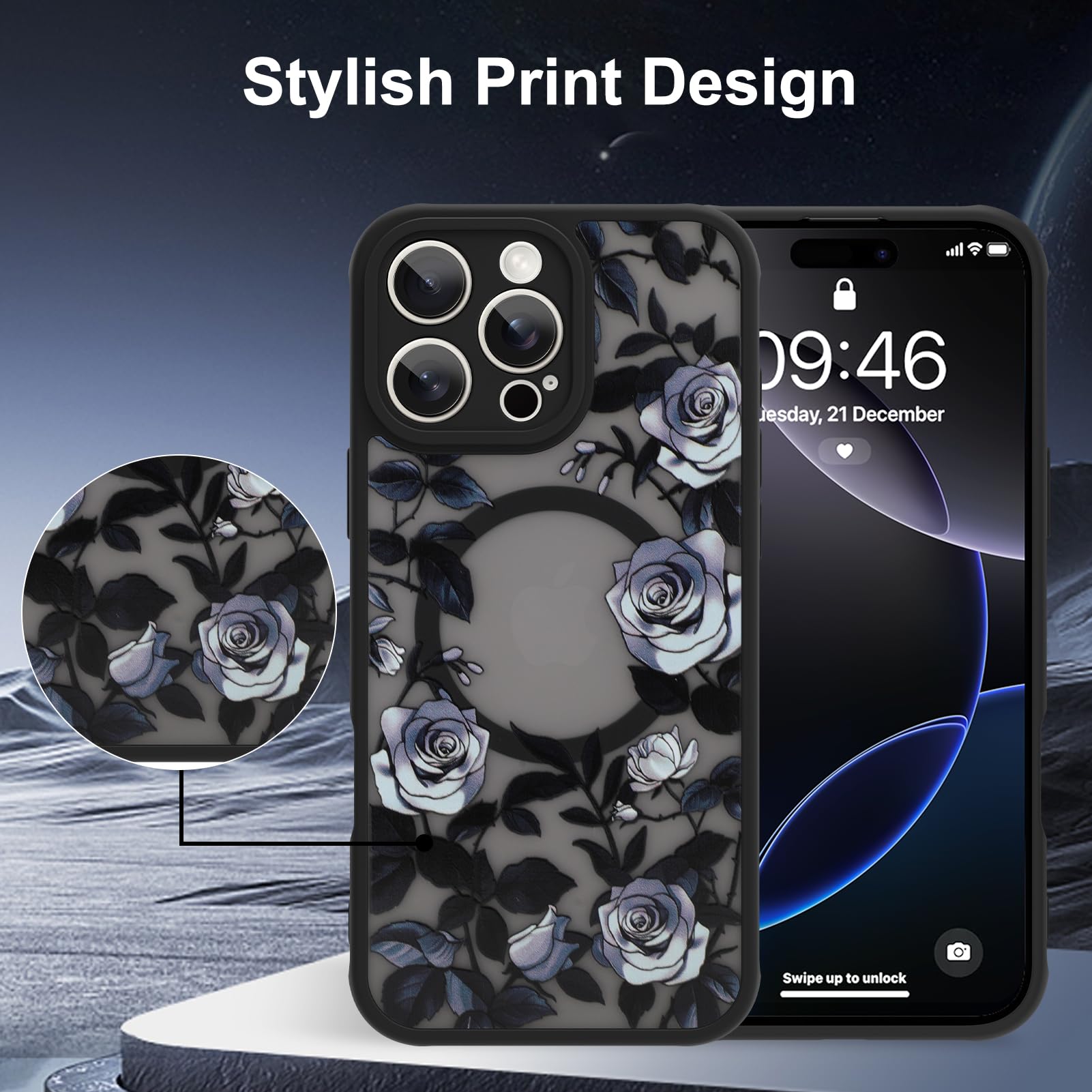 Foto 7 pulgar | Funda De Teléfono Aigomara Para Iphone 16 Pro Max Con Magsafe Black - Venta Internacional.