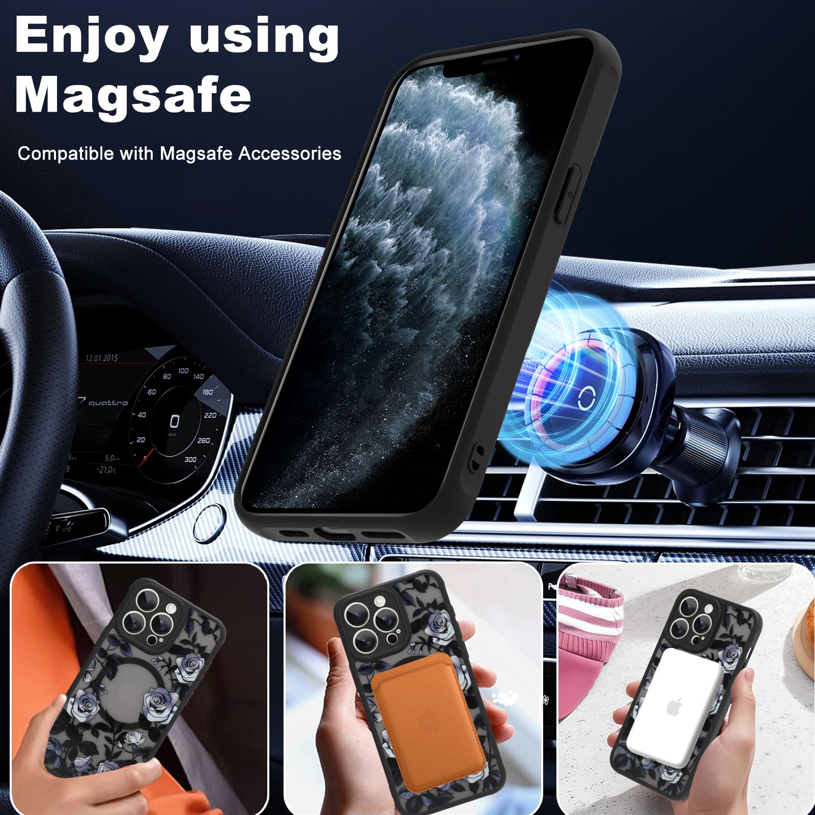 Foto 5 | Funda De Teléfono Aigomara Para Iphone 11 Pro Max Con Magsafe Black - Venta Internacional.