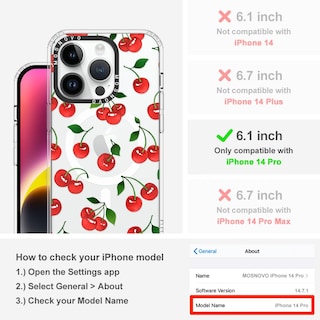 Foto 2 | Funda De Teléfono Mosnovo Compatible Con Iphone 14 Pro Clear - Venta Internacional.