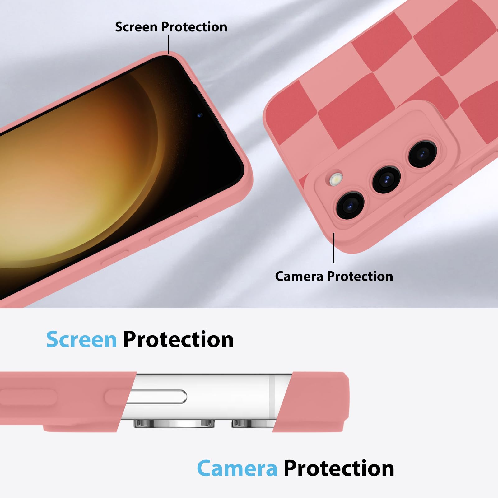 Foto 6 pulgar | Funda De Teléfono Kanghar Compatible Con Samsung Galaxy S23 Plus, Color Rosa - Venta Internacional.
