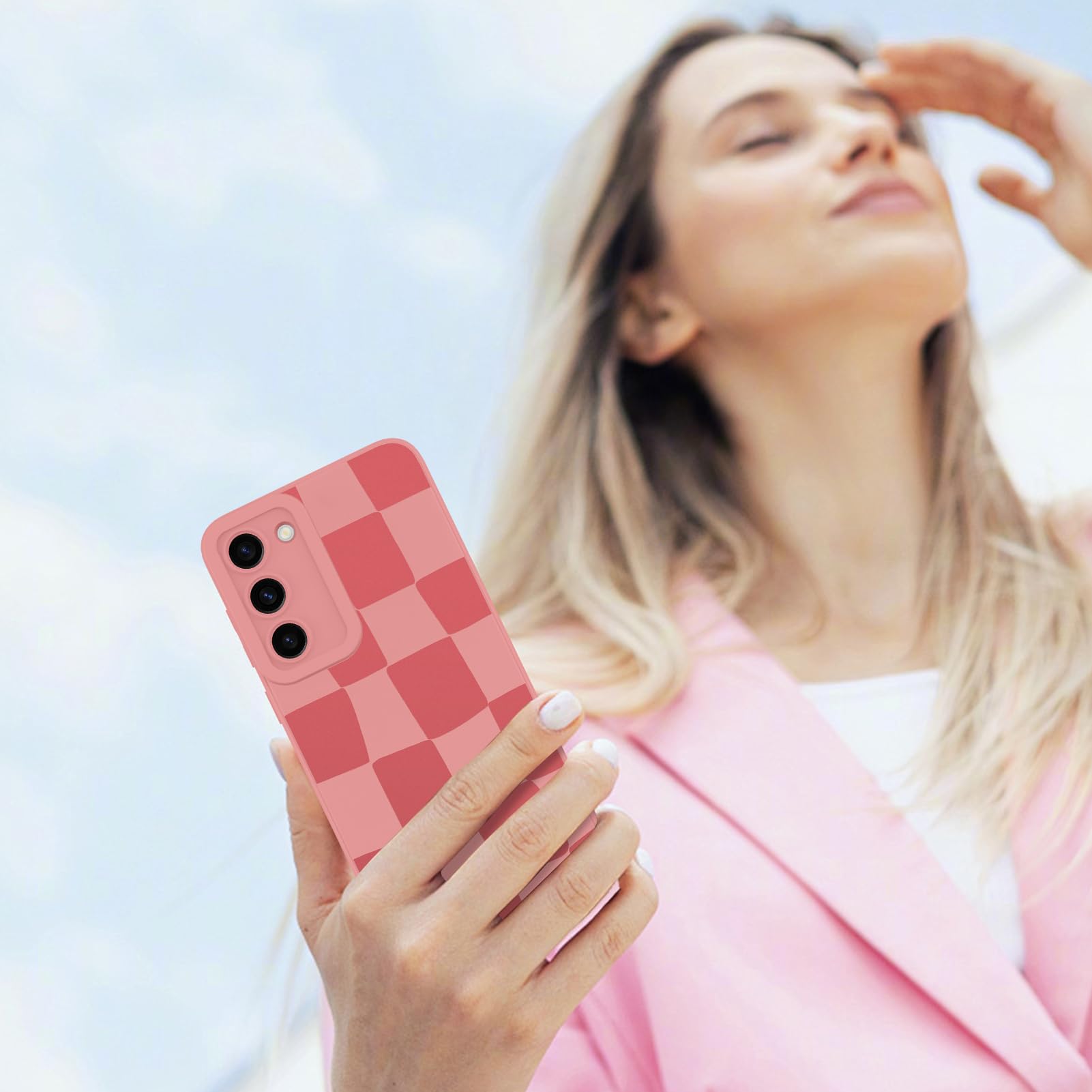 Foto 7 pulgar | Funda De Teléfono Kanghar Compatible Con Samsung Galaxy S23 Plus, Color Rosa - Venta Internacional.