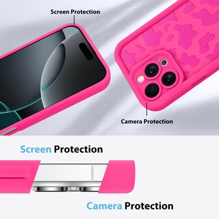 Foto 5 | Funda De Teléfono Kanghar Compatible Con Iphone 16 Pro Max, Color Rosa Intenso - Venta Internacional.