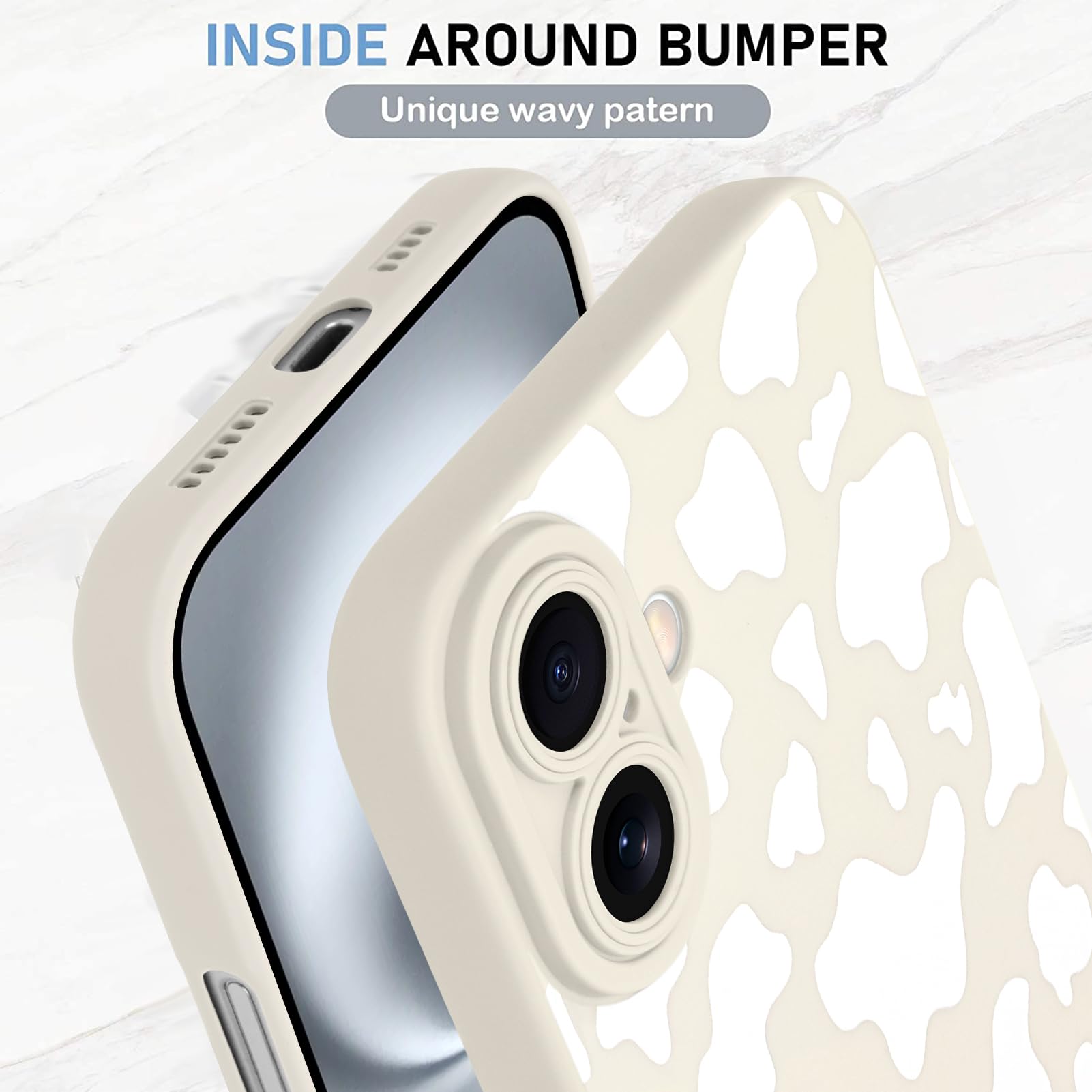 Foto 4 | Funda De Teléfono Kanghar Compatible Con Iphone 16 De Silicona Blanca - Venta Internacional.
