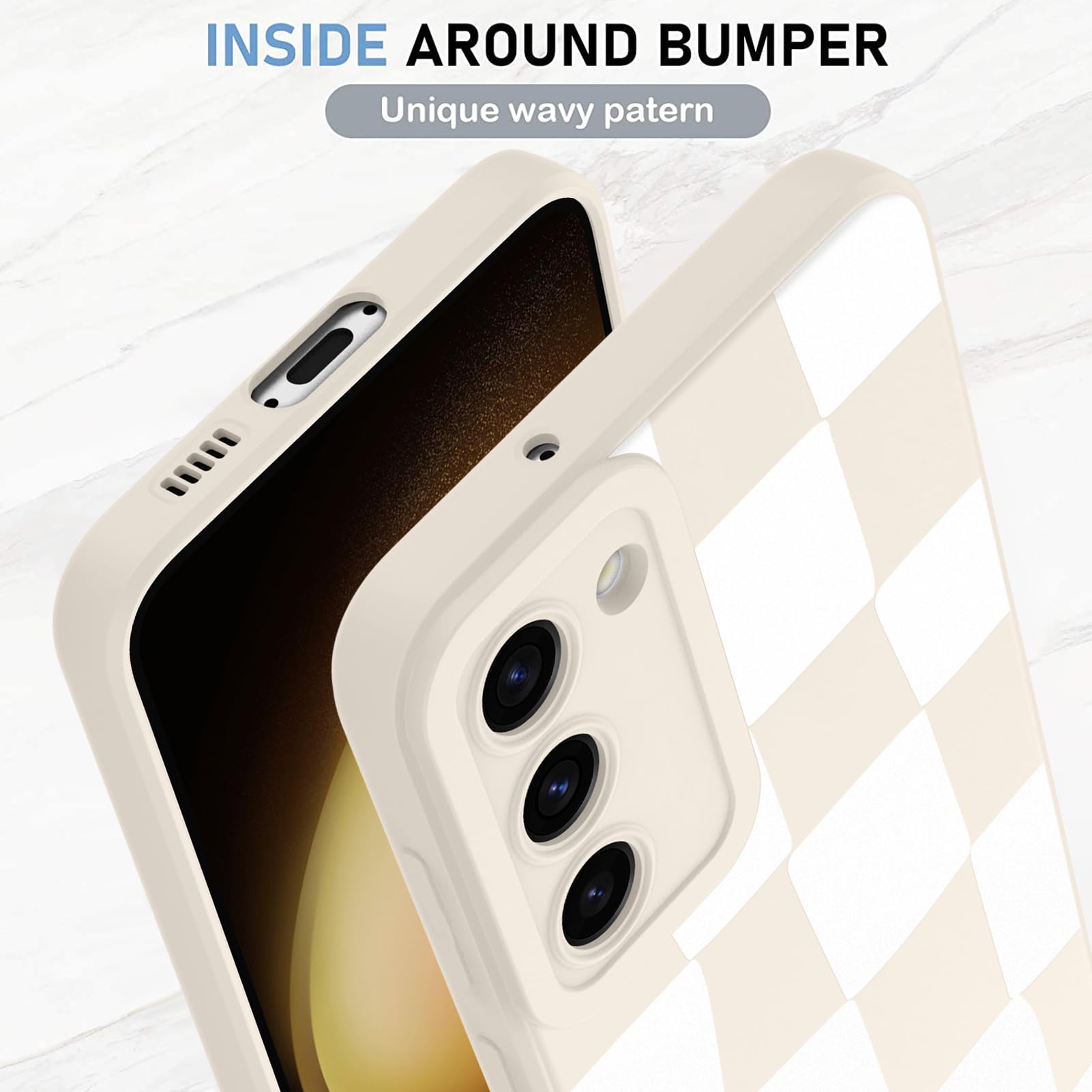 Foto 4 | Funda De Teléfono Kanghar Compatible Con Samsung Galaxy S23 - Blanca - Venta Internacional.