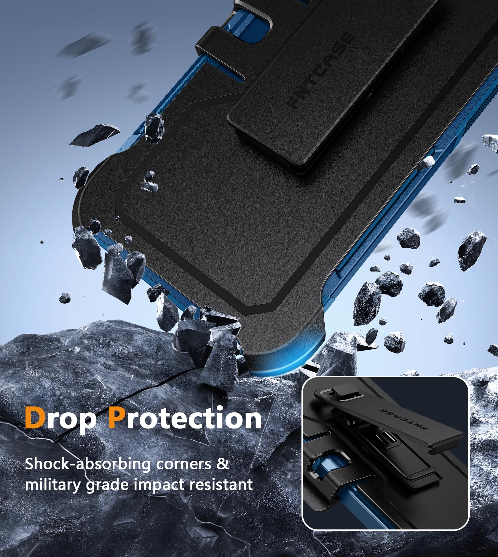 Foto 6 pulgar | Funda De Teléfono Fntcase Para Samsung Galaxy A26-5g Heavy Duty Blue - Venta Internacional.