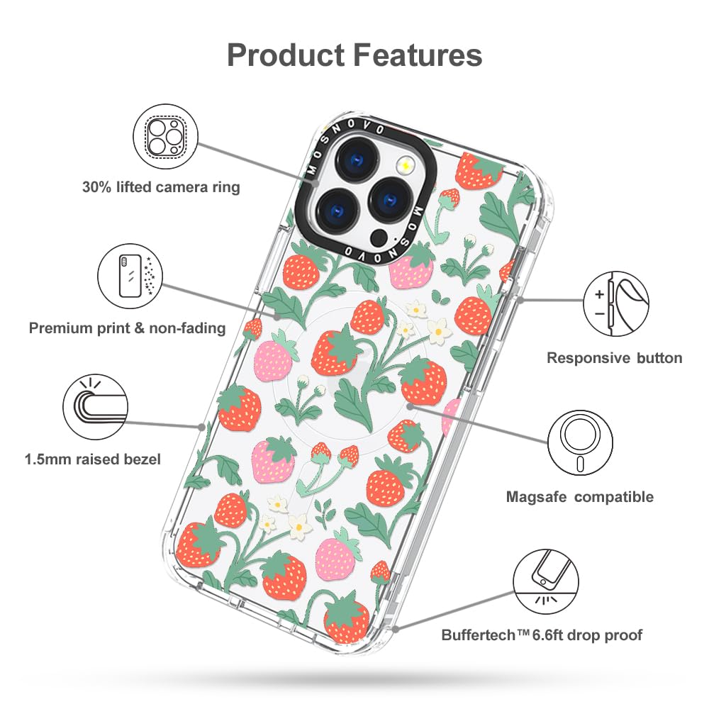 Foto 8 pulgar | Funda De Teléfono Mosnovo Compatible Con Iphone 13 Pro Strawberry - Venta Internacional.