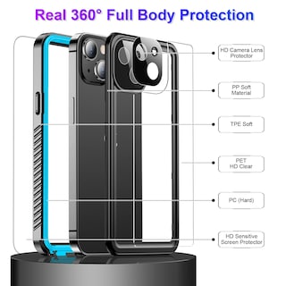 Foto 4 | Funda Impermeable Temdan Compatible Con Iphone 13 De 6.1 Pulgadas, Color Azul - Venta Internacional.