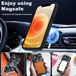 Foto 5 | Funda De Teléfono Aigomara Para Iphone 12 De 6.1 Pulgadas Con Magsafe Black - Venta Internacional.