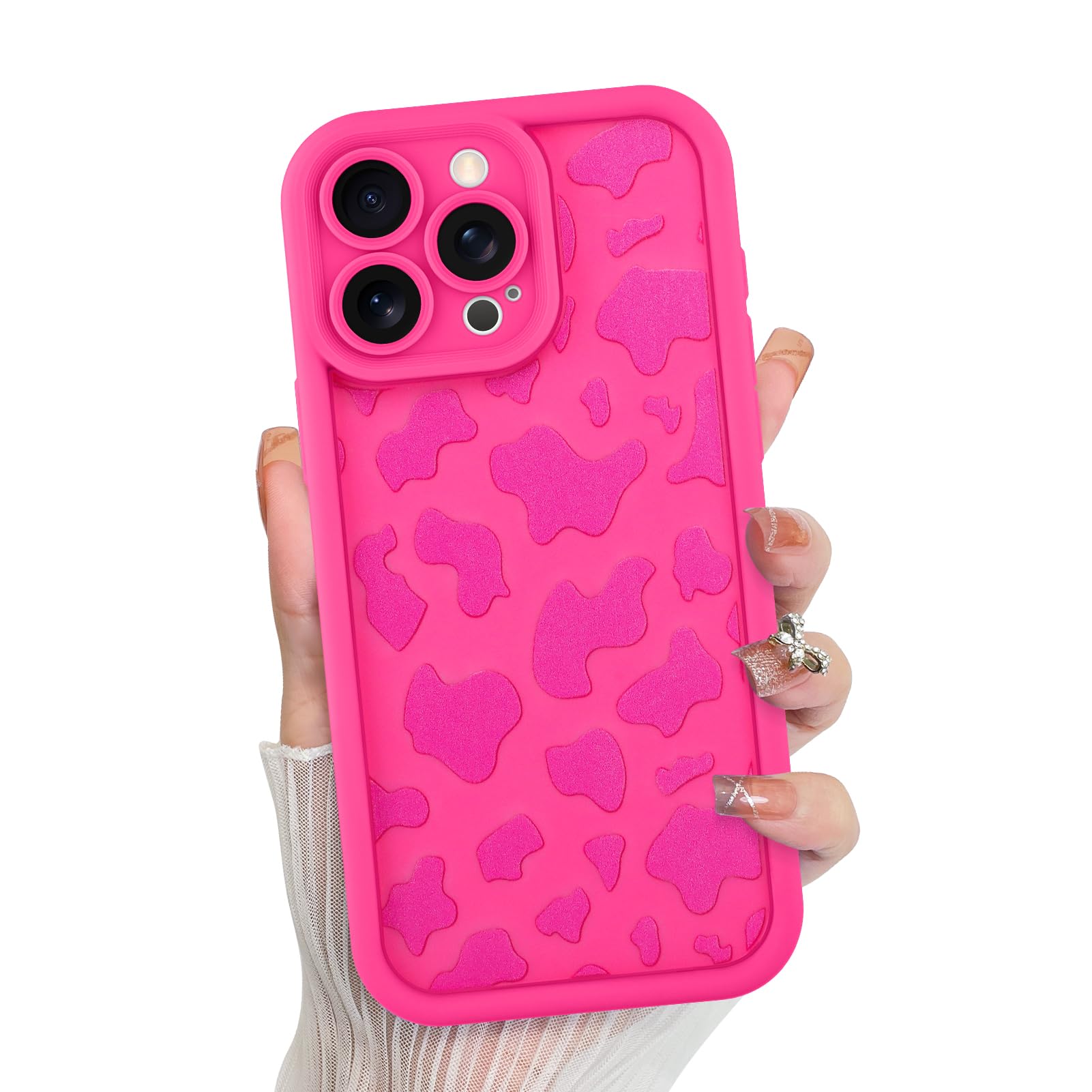 Foto 2 pulgar | Funda De Teléfono Kanghar Compatible Con Iphone 15 Pro Max, Color Rosa Intenso - Venta Internacional.