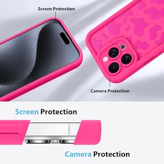 Foto 5 | Funda De Teléfono Kanghar Compatible Con Iphone 15 Pro Max, Color Rosa Intenso - Venta Internacional.