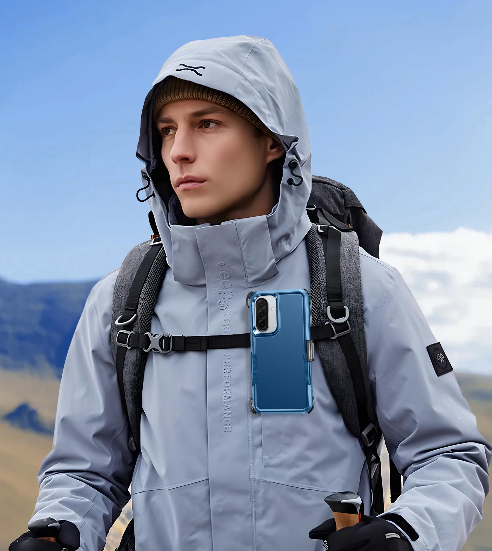 Foto 8 pulgar | Funda Fntcase Para Samsung Galaxy A36-5g Con Clip Para Cinturón, Color Azul - Venta Internacional.