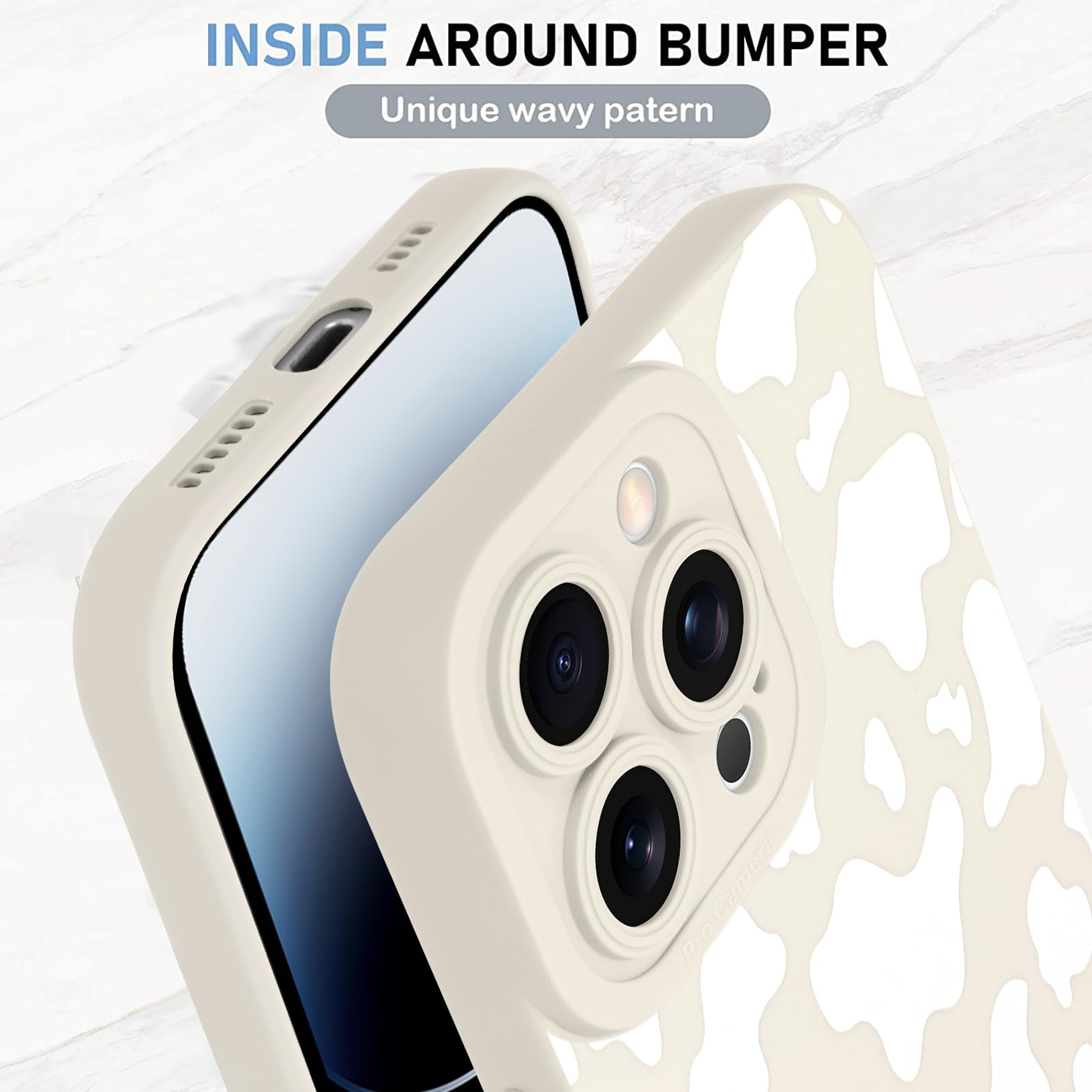 Foto 5 pulgar | Funda De Teléfono Kanghar Compatible Con Iphone 14 Pro Max - Blanca - Venta Internacional.