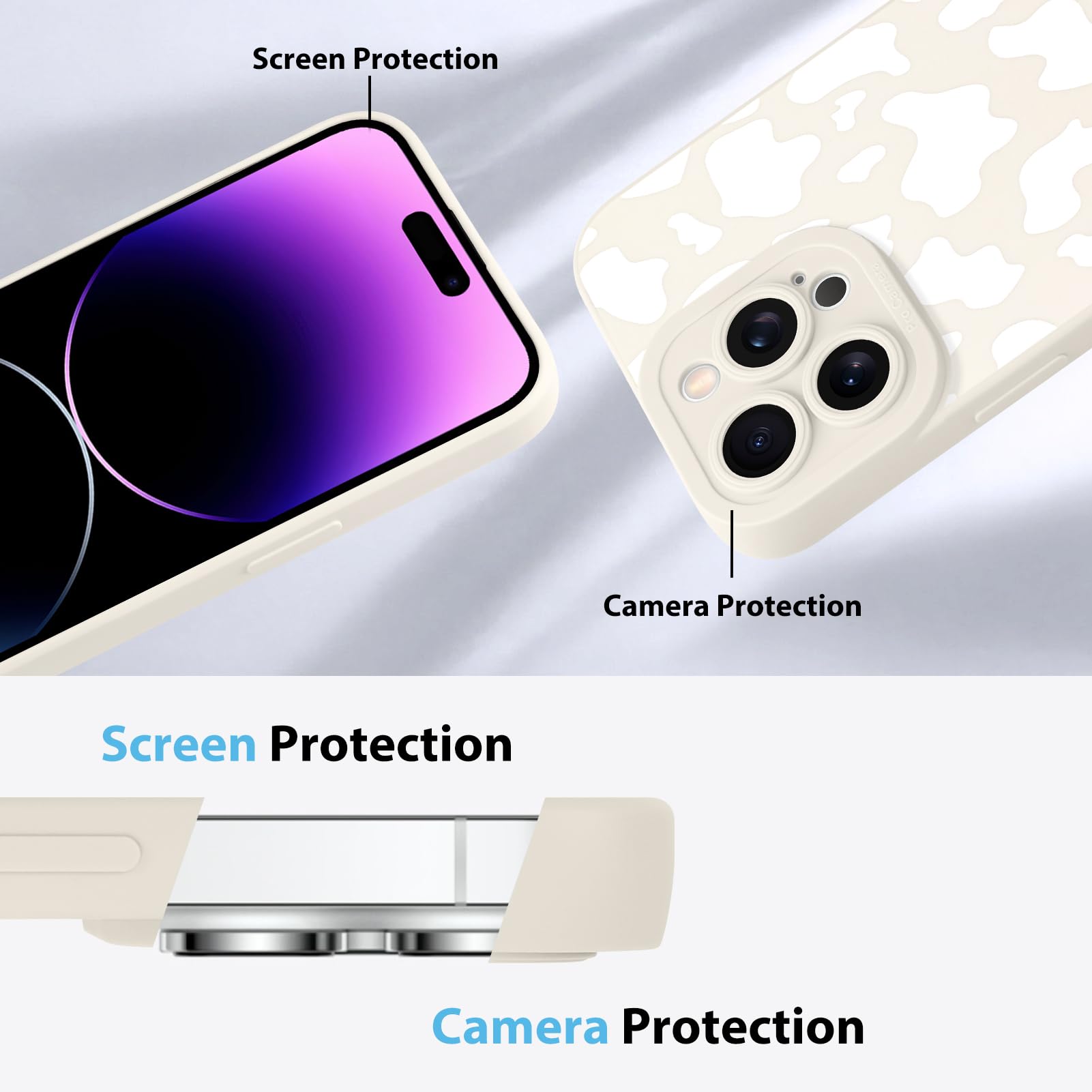 Foto 6 pulgar | Funda De Teléfono Kanghar Compatible Con Iphone 14 Pro Max - Blanca - Venta Internacional.