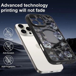 Foto 2 | Funda De Teléfono Aigomara Para Iphone 16 Pro Con Magsafe Rose Flower - Venta Internacional.