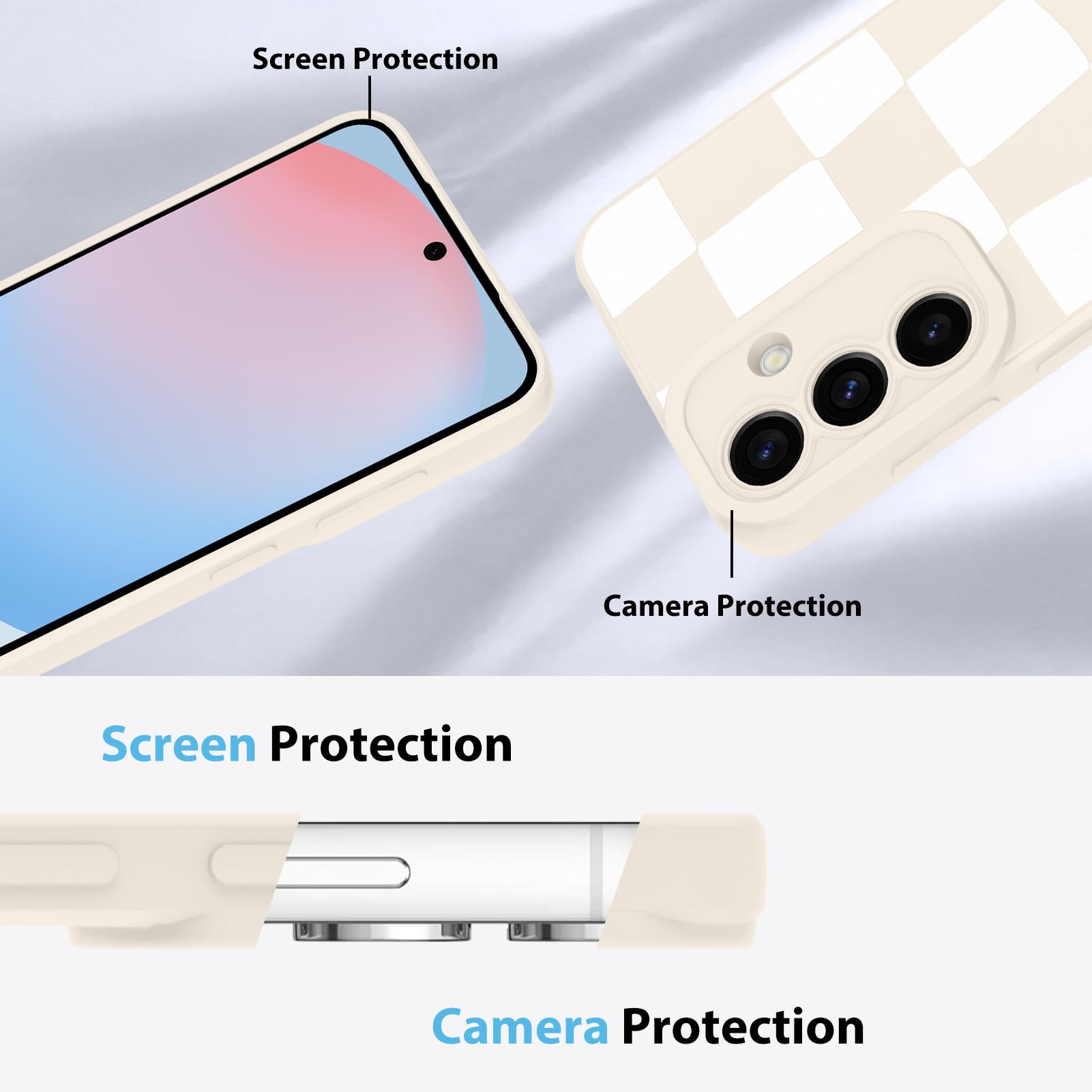 Foto 6 pulgar | Funda De Teléfono Kanghar Compatible Con Samsung Galaxy S24 Fe, Color Blanco - Venta Internacional.