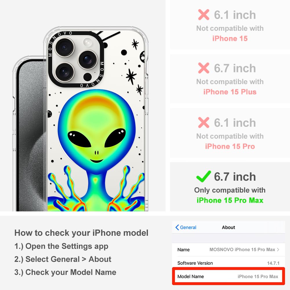 Foto 2 | Funda De Teléfono Mosnovo Compatible Con Iphone 15 Pro Max Clear - Venta Internacional.