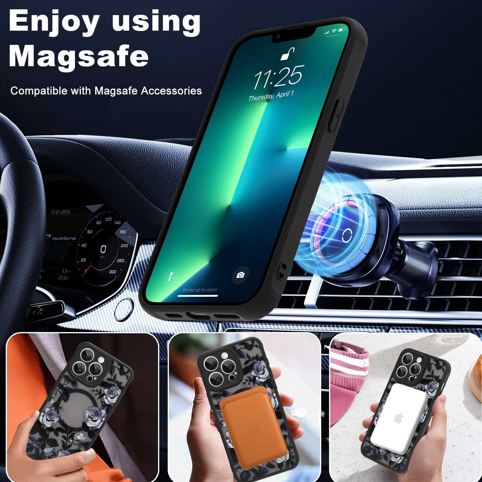 Foto 6 pulgar | Funda De Teléfono Aigomara Para Iphone 13 Pro Max Con Magsafe Black - Venta Internacional.