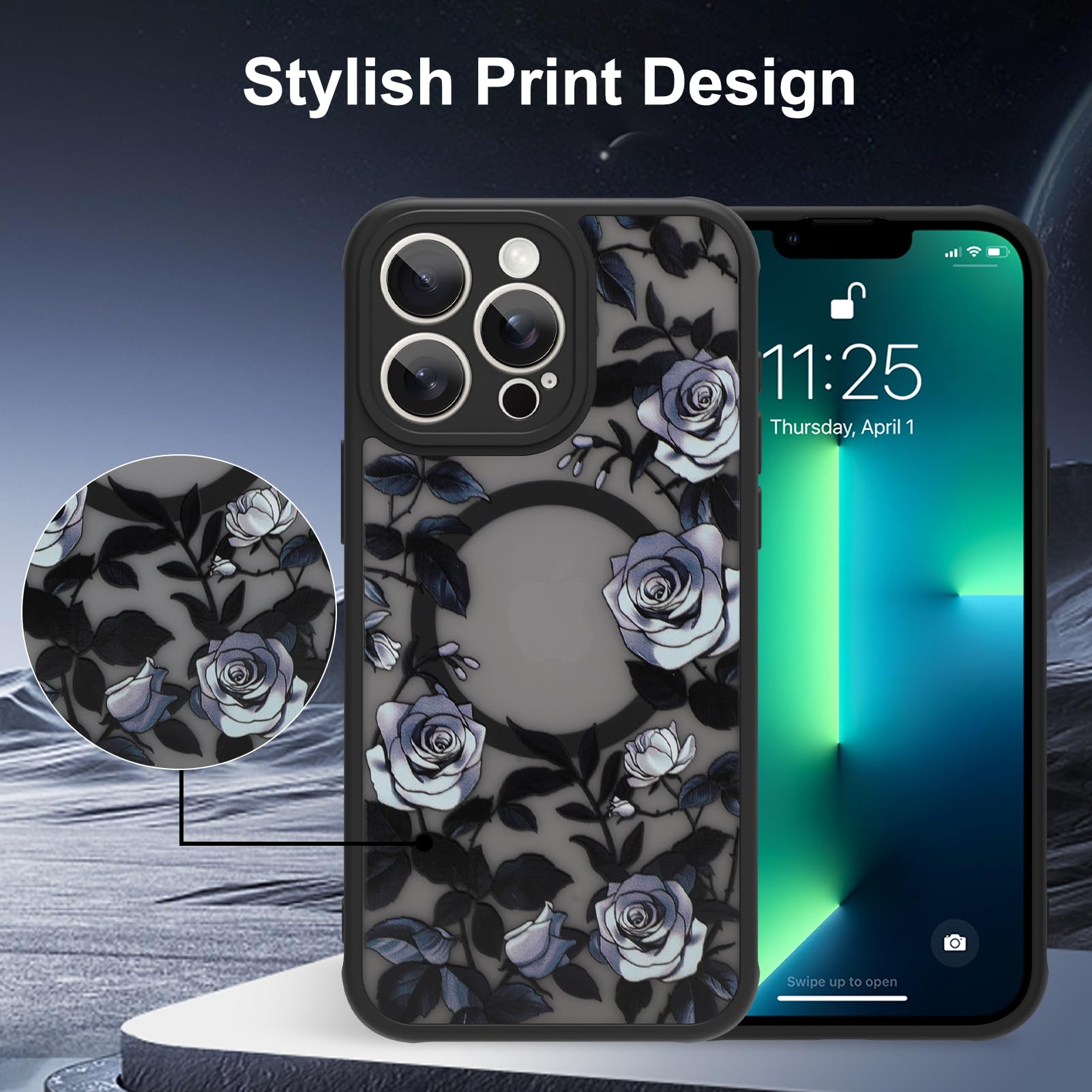 Foto 7 pulgar | Funda De Teléfono Aigomara Para Iphone 13 Pro Max Con Magsafe Black - Venta Internacional.