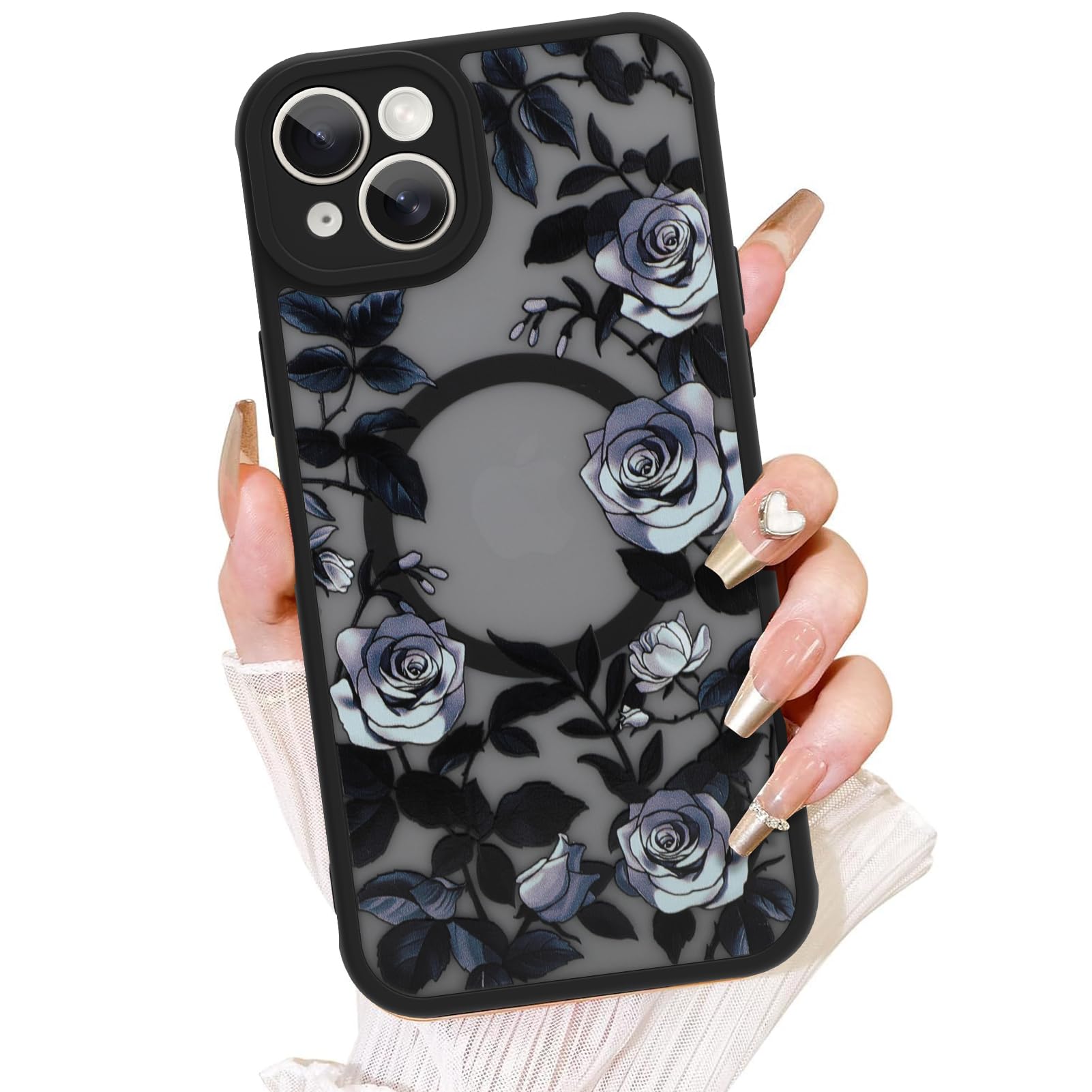 Foto 2 pulgar | Funda De Teléfono Aigomara Para Iphone 15 Con Magsafe Rose Flower - Venta Internacional.